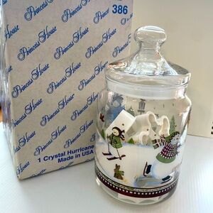 Princess House Crystal Christmas cookie jar